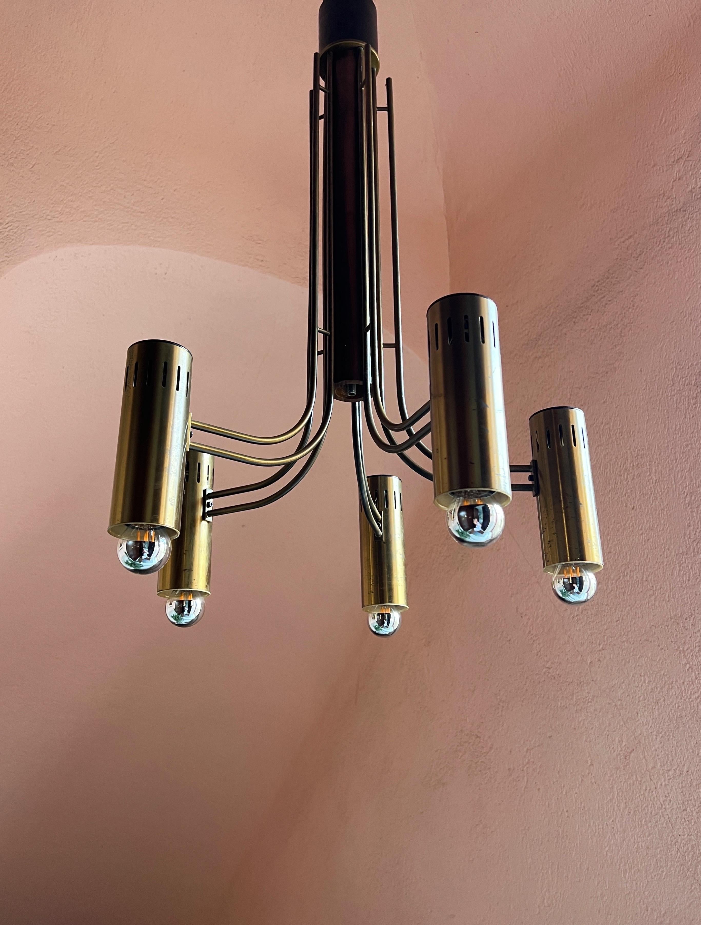 italien Lustre encastré Angelo Brotto pour Esperia, 1970, Italie en vente