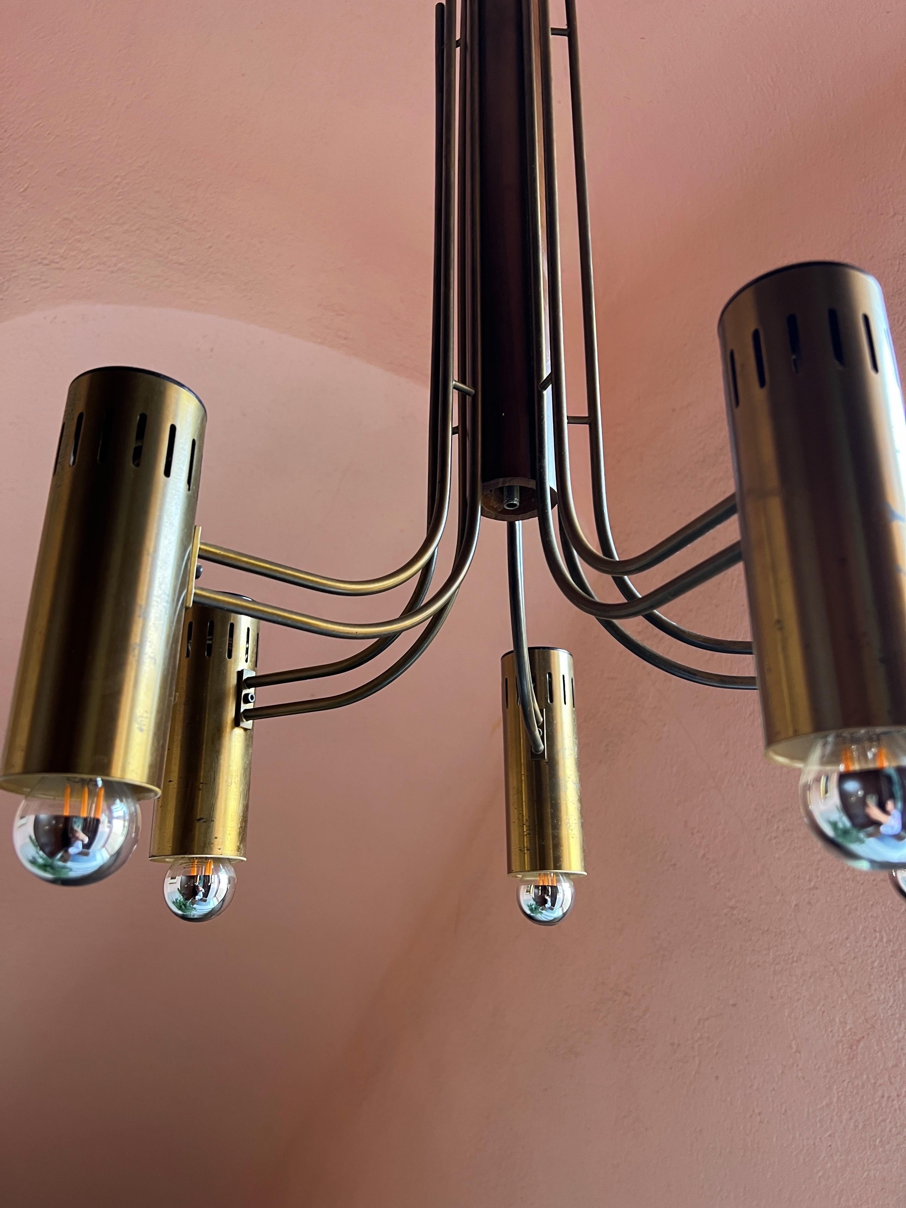 Lustre encastré Angelo Brotto pour Esperia, 1970, Italie Bon état - En vente à Palermo, PA