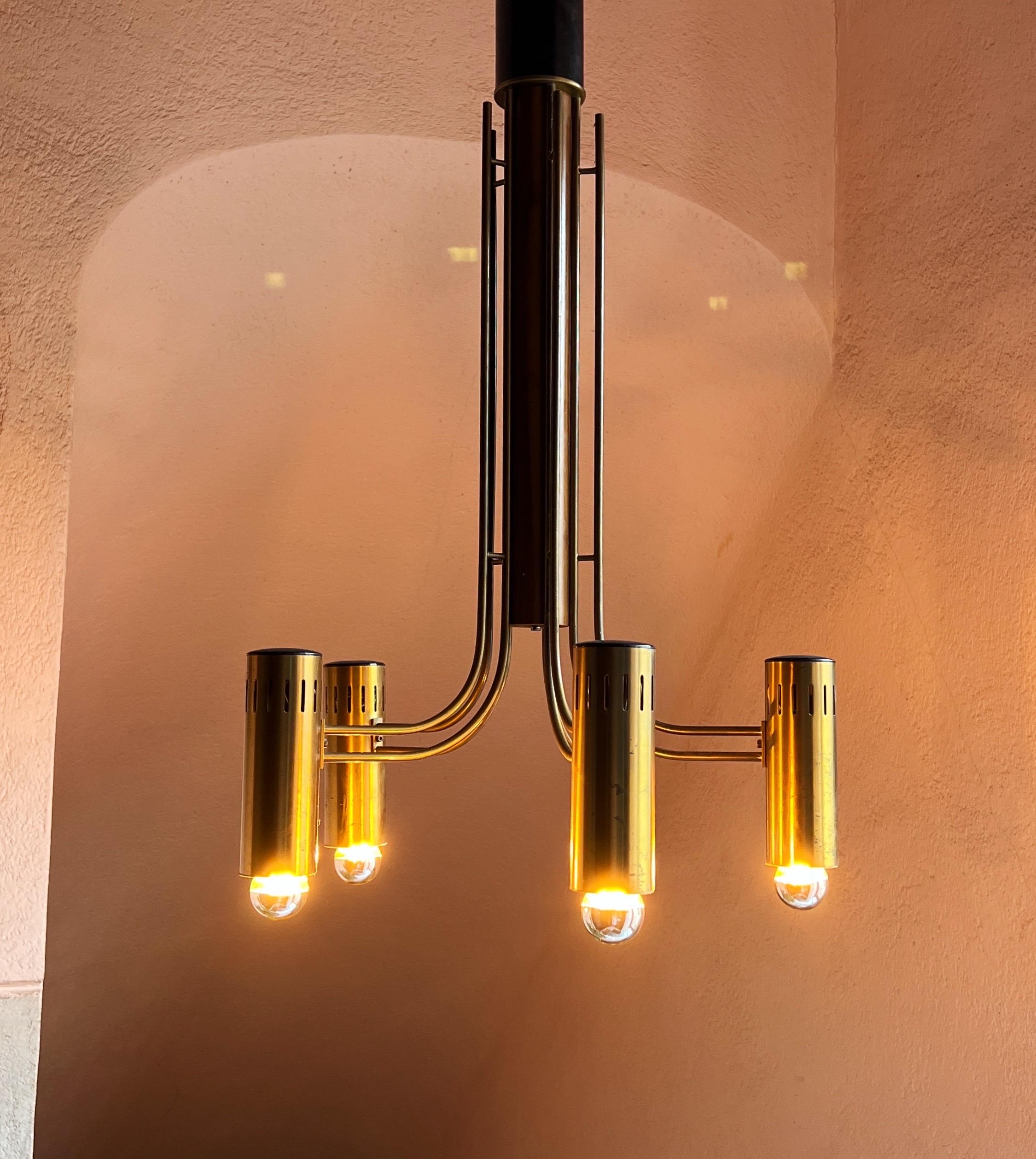 20ième siècle Lustre encastré Angelo Brotto pour Esperia, 1970, Italie en vente