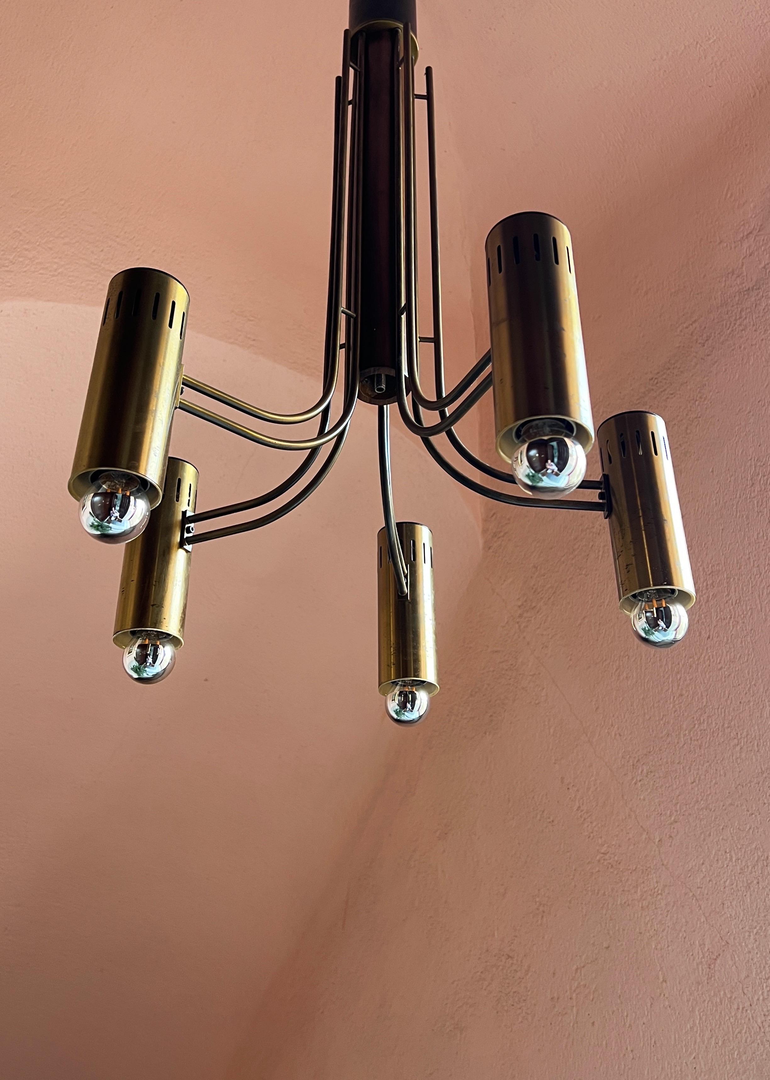 Lustre encastré Angelo Brotto pour Esperia, 1970, Italie en vente 1