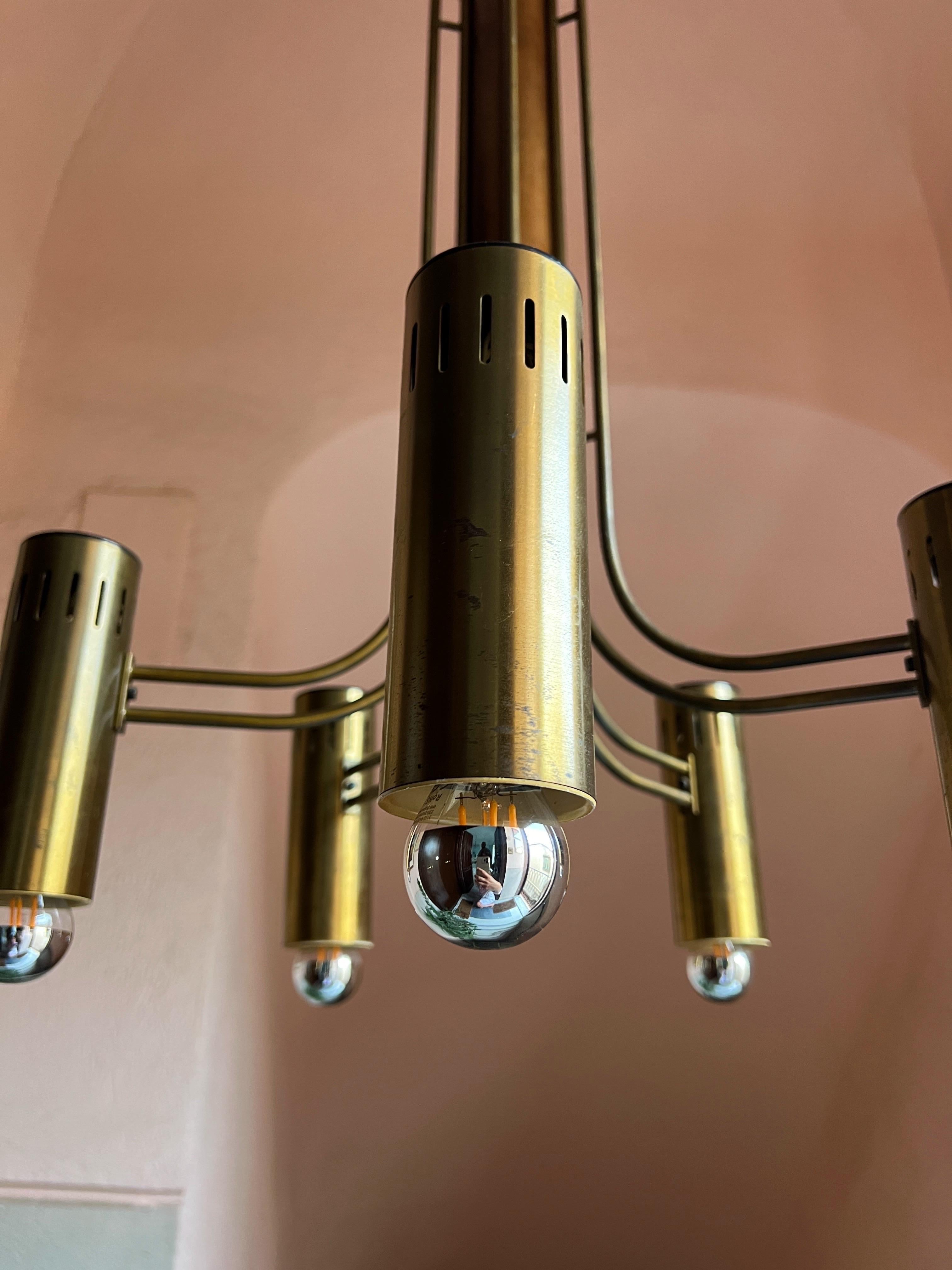 Lustre encastré Angelo Brotto pour Esperia, 1970, Italie en vente 2