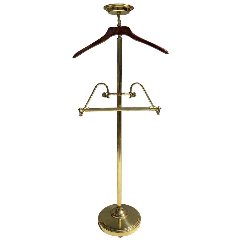 Brass and Wood Gentleman's Valet at 1stDibs