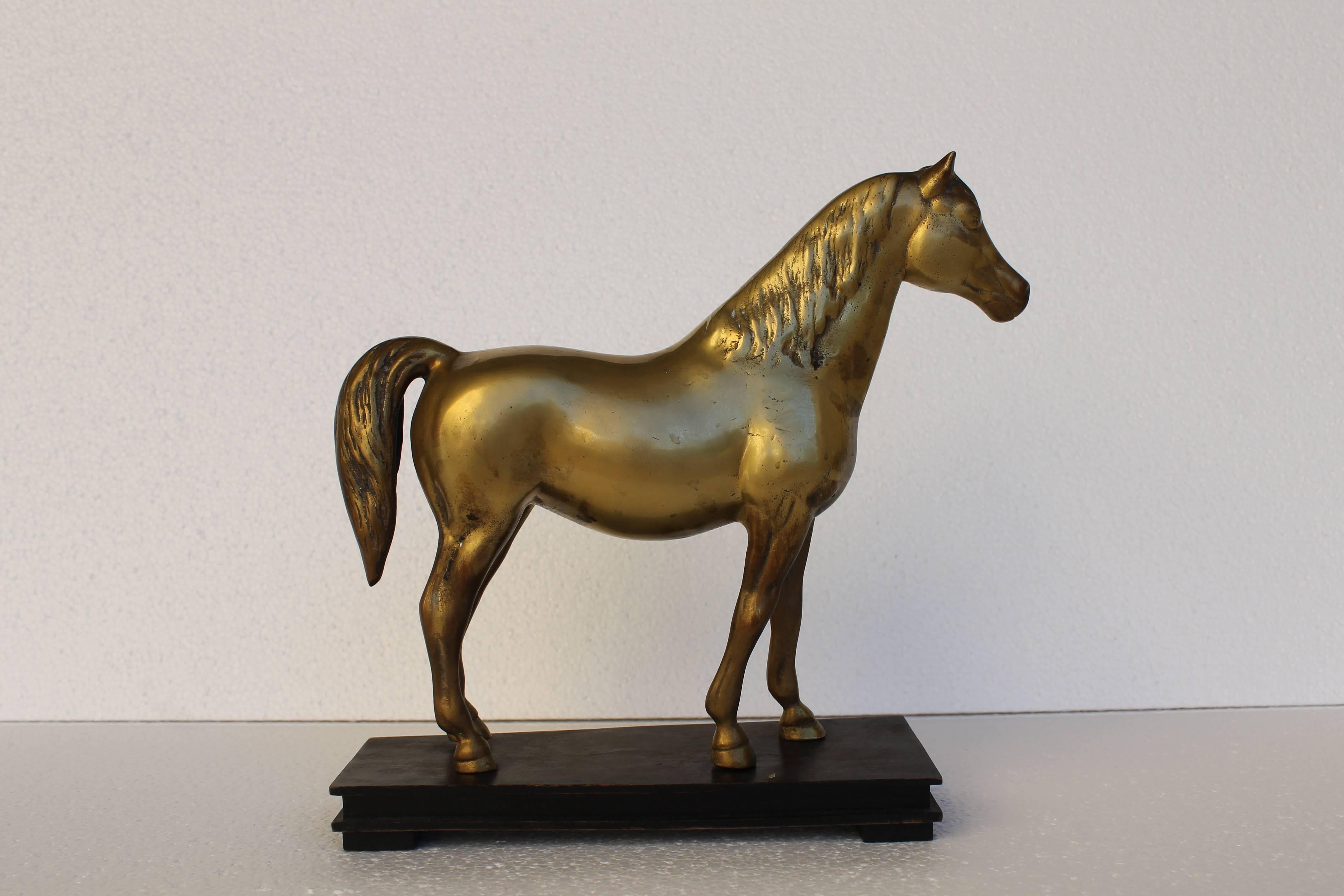 Brass and Wood Horse Model, 1940s im Zustand „Gut“ in Sacile, PN