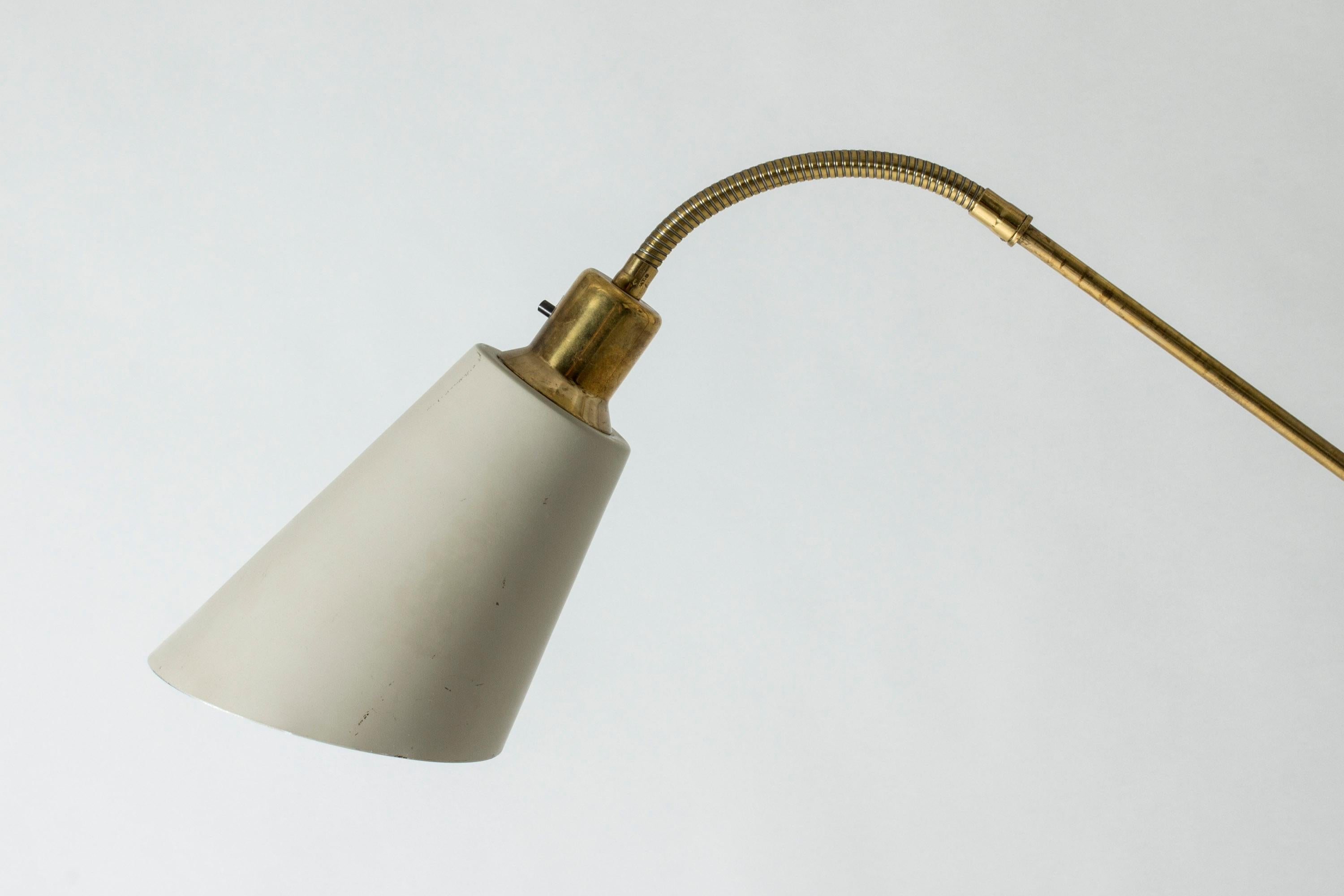 Brass and Wood Swedish Floor Lamp by Bertil Brisborg for Nordiska Kompaniet 2