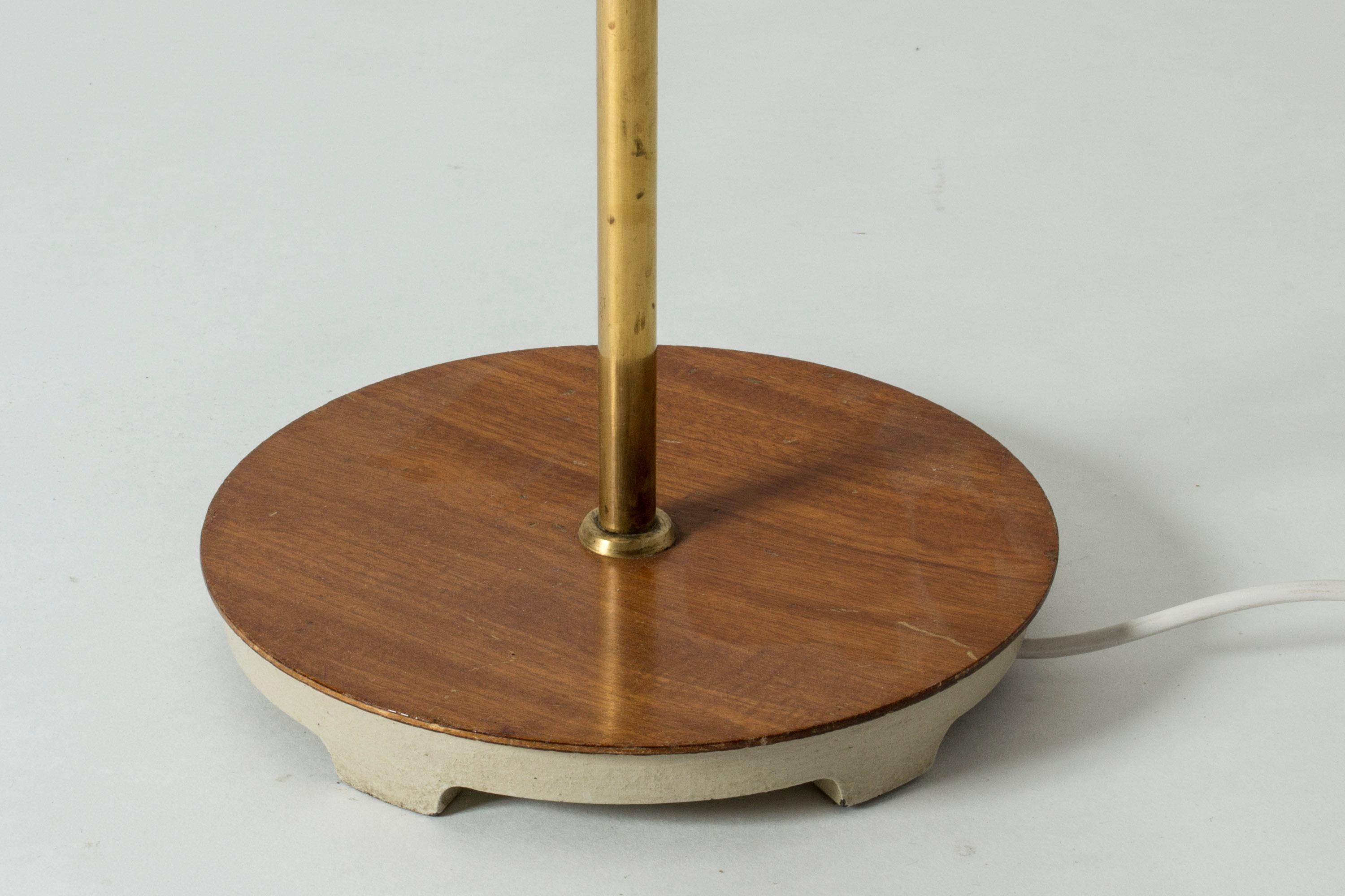 Brass and Wood Swedish Floor Lamp by Bertil Brisborg for Nordiska Kompaniet 4