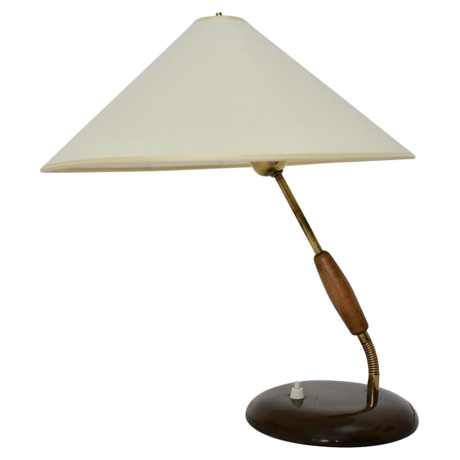 Brass Beech Vintage Table Lamp attributed to Giuseppe Ostuni Italy 1940s For Sale