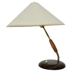 Brass Beech Vintage Table Lamp attributed to Giuseppe Ostuni Italy 1940s