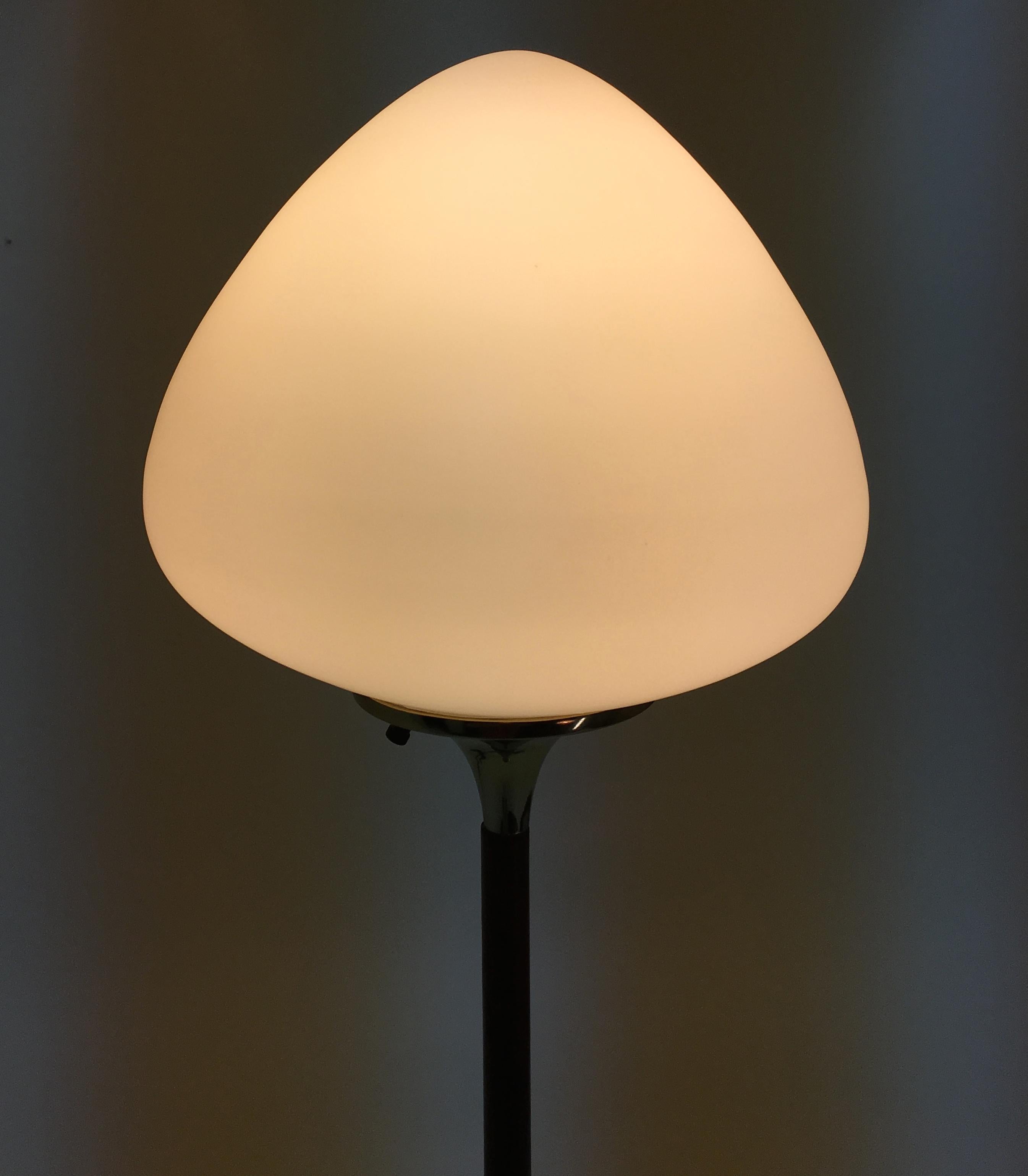 Brass and Wood Tear Drop Floor Lamp by Laurel Lighting 1