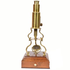 Brass and Wooden Microscope Culpeper Model, circa 1770-1790