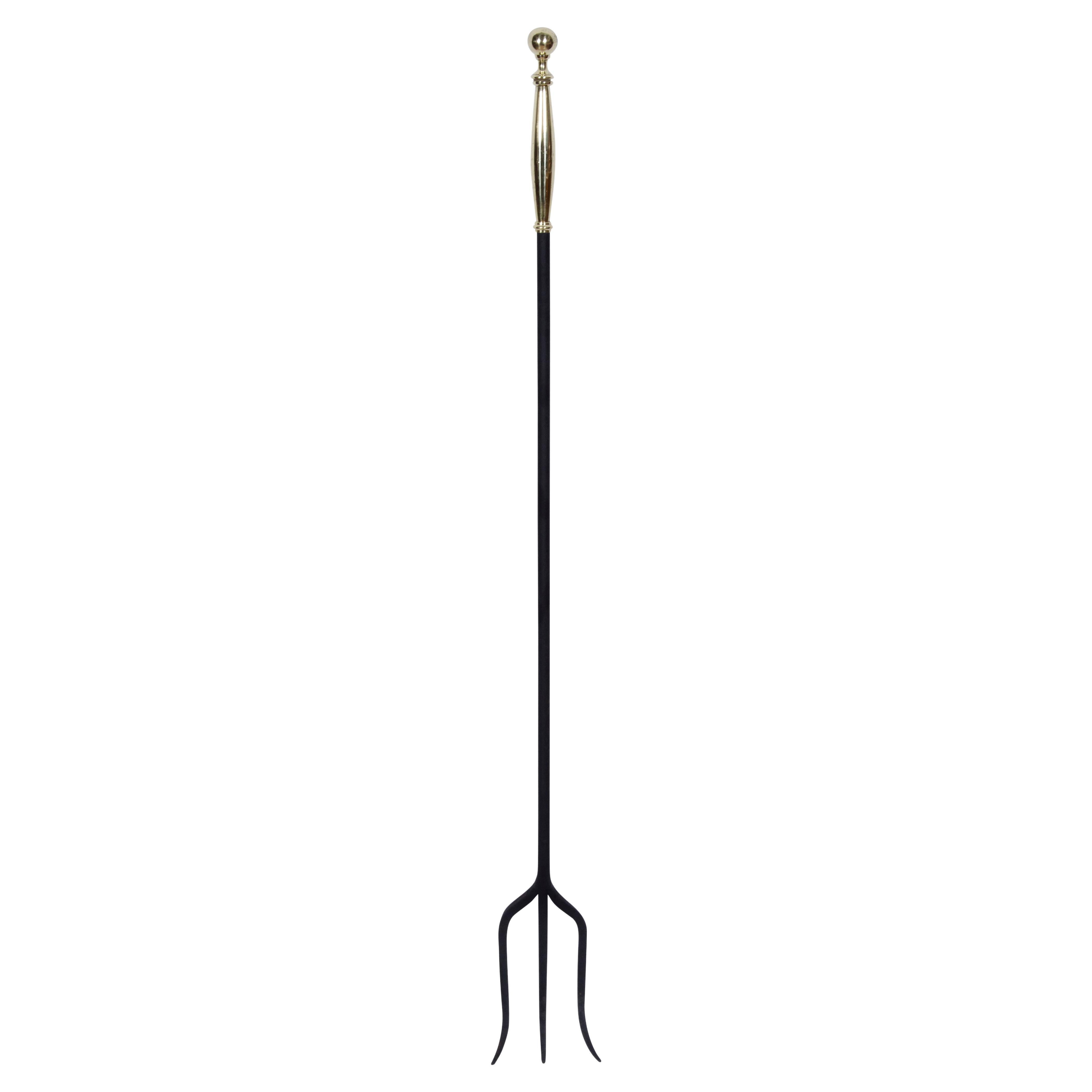 Brass and Wrought Iron Fireplace Fork