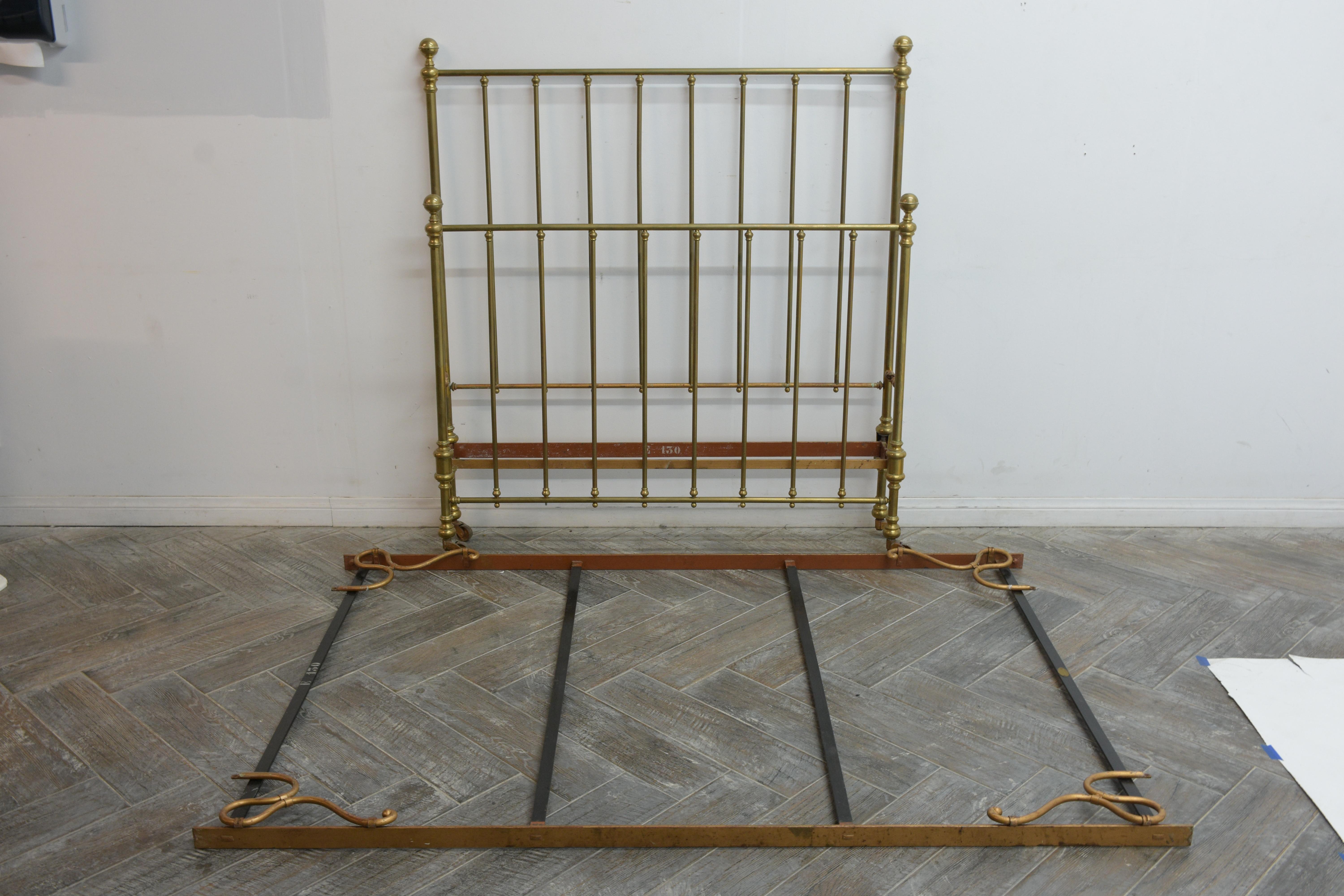 Brass Antique Bed Frame In Good Condition In Los Angeles, CA