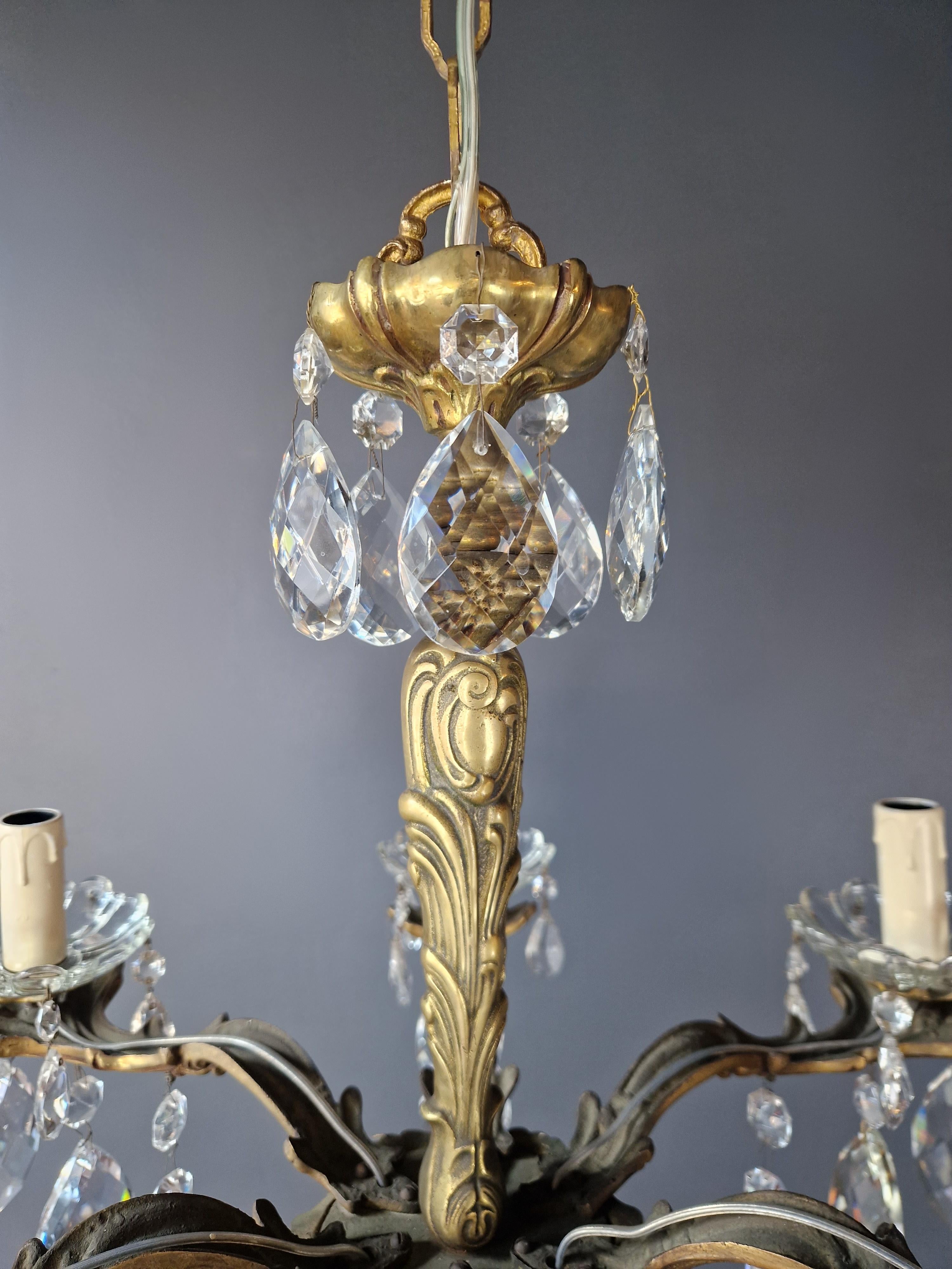 Brass Antique German Classic Lustre Neoclassical Chandelier 1