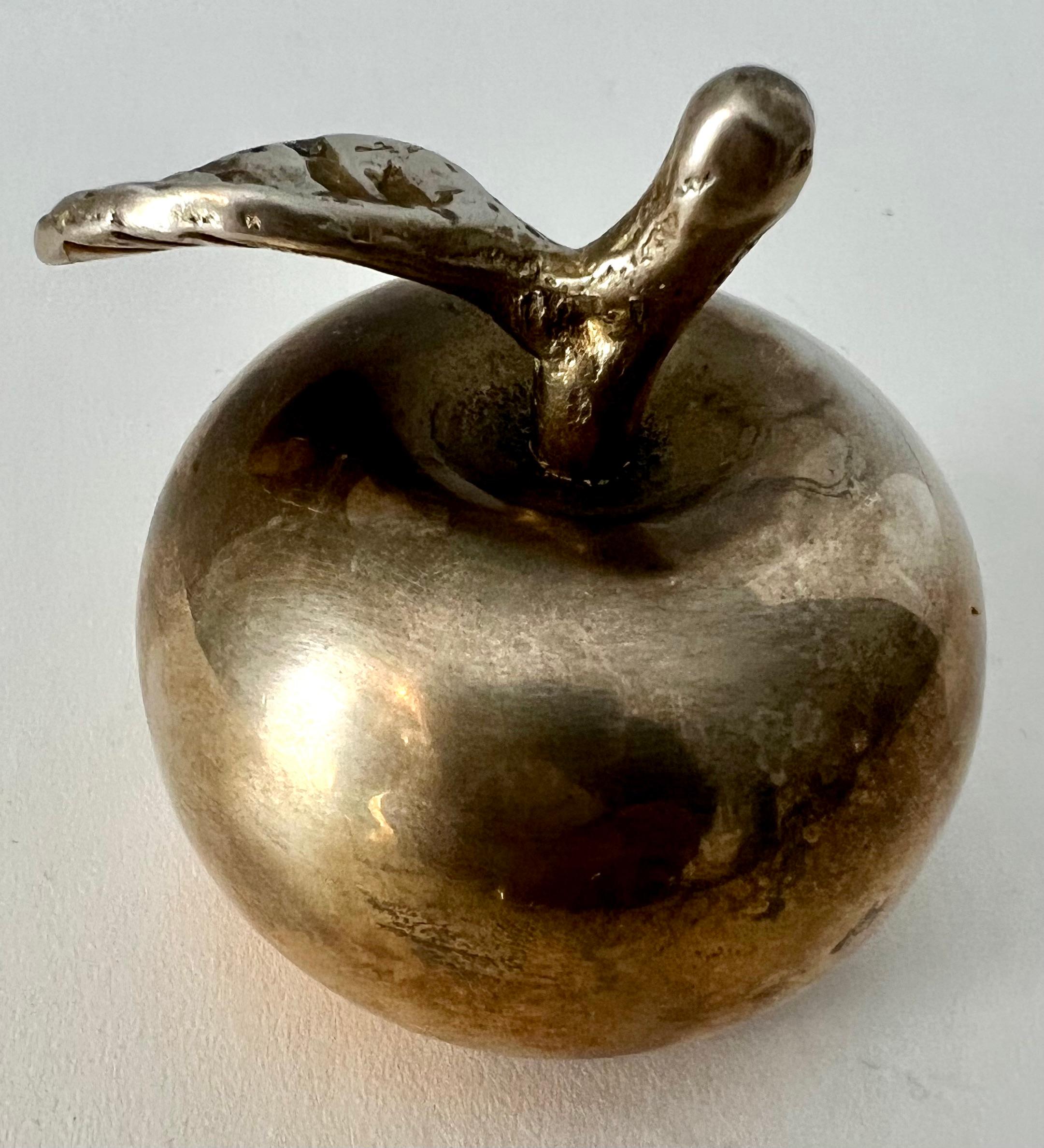 Patinated Brass Apple Bell