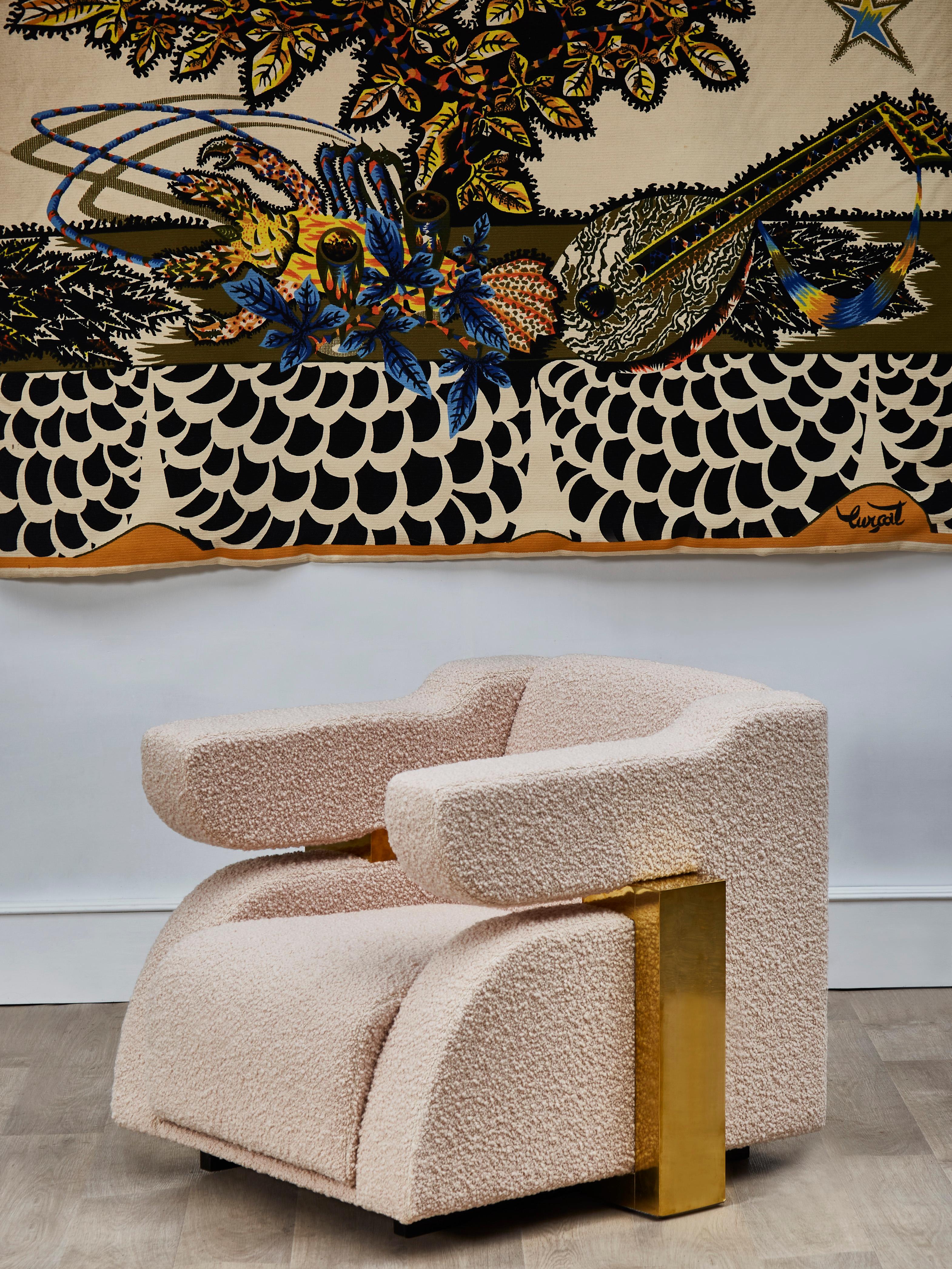 Messing-Sessel von Studio Glustin im Zustand „Hervorragend“ im Angebot in Saint-Ouen (PARIS), FR