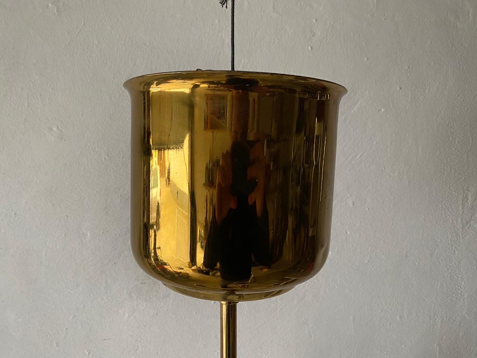 Brass Art Deco Bauhaus Chandelier by Kaiser & Co., 1930s, Germany For Sale 6