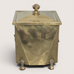 Brass Art Deco Coal Bin