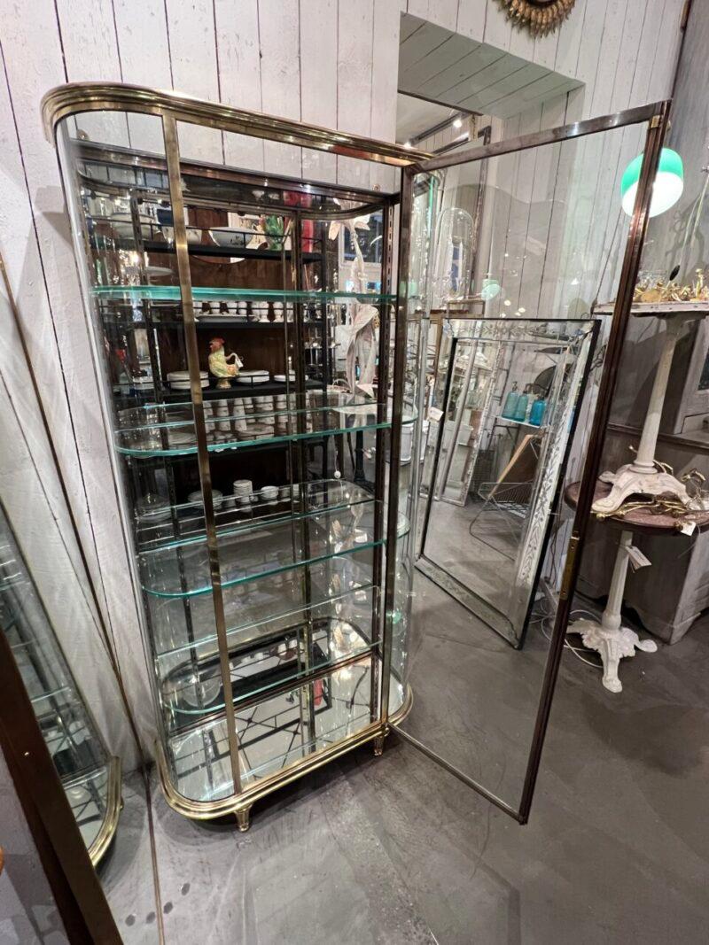Brass Art Deco Display Cabinet, 1930s France in vendita 3