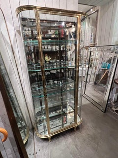 Brass Art Deco Display Cabinet, 1930s France