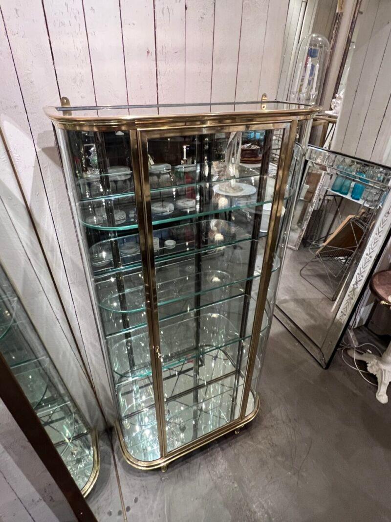 Brass Art Deco Display Cabinet, 1930s France In condizioni buone in vendita a Copenhagen K, DK