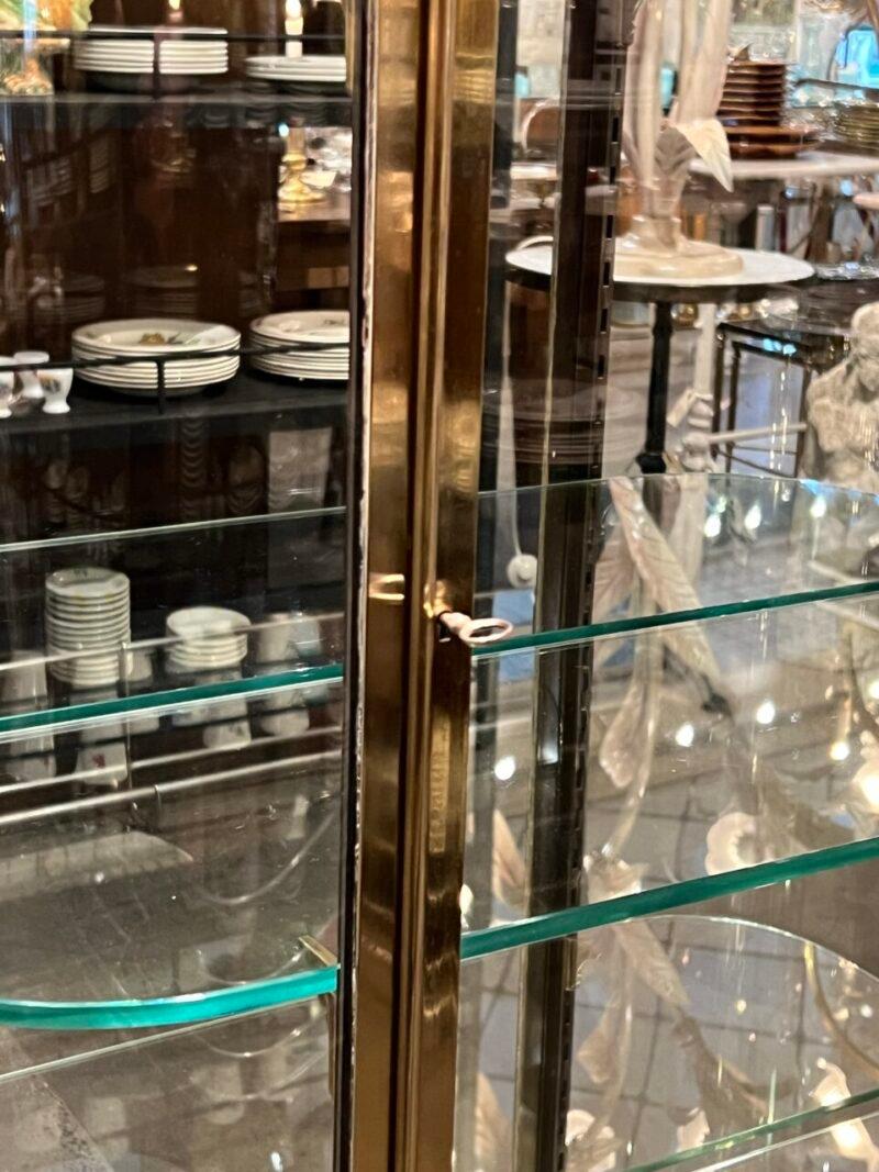 Brass Art Deco Display Cabinet, 1930s France in vendita 2