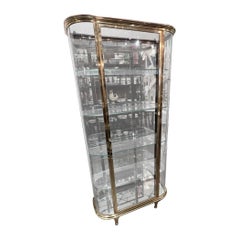 Brass Art Deco Display Cabinet, 1930s France