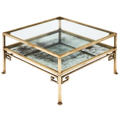 Brass Art Deco French Coffee Table