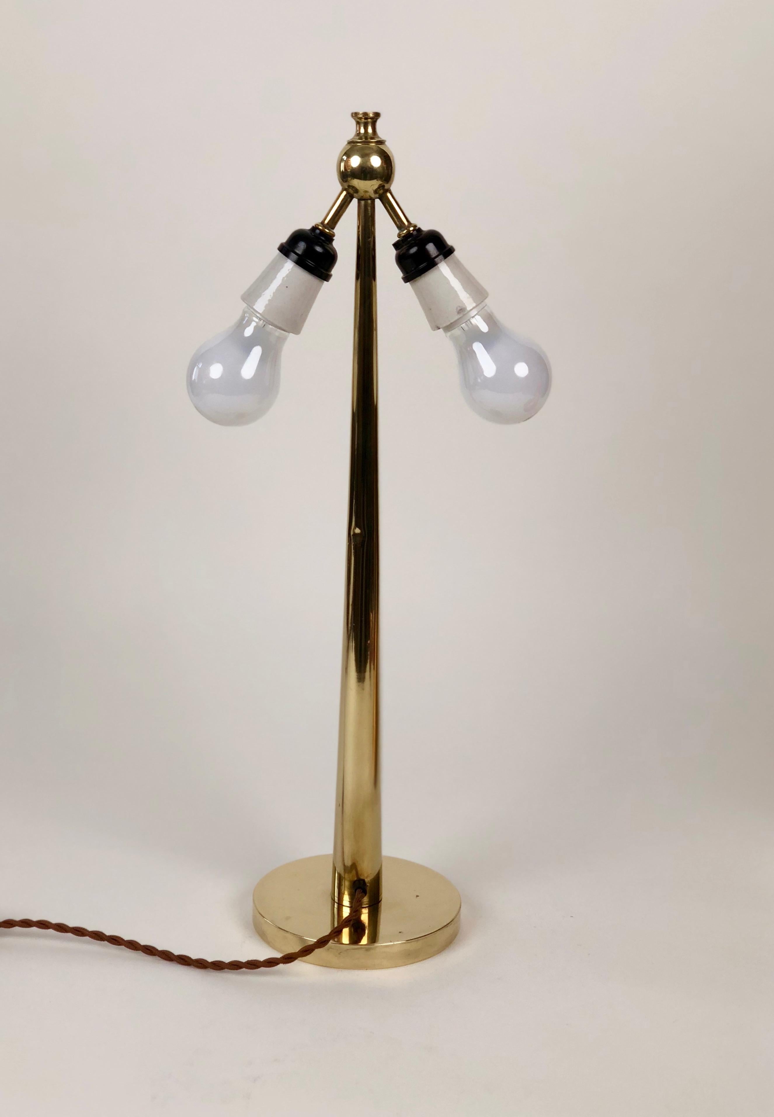 Brass Table Lamp Vienna Secession, Austria 7