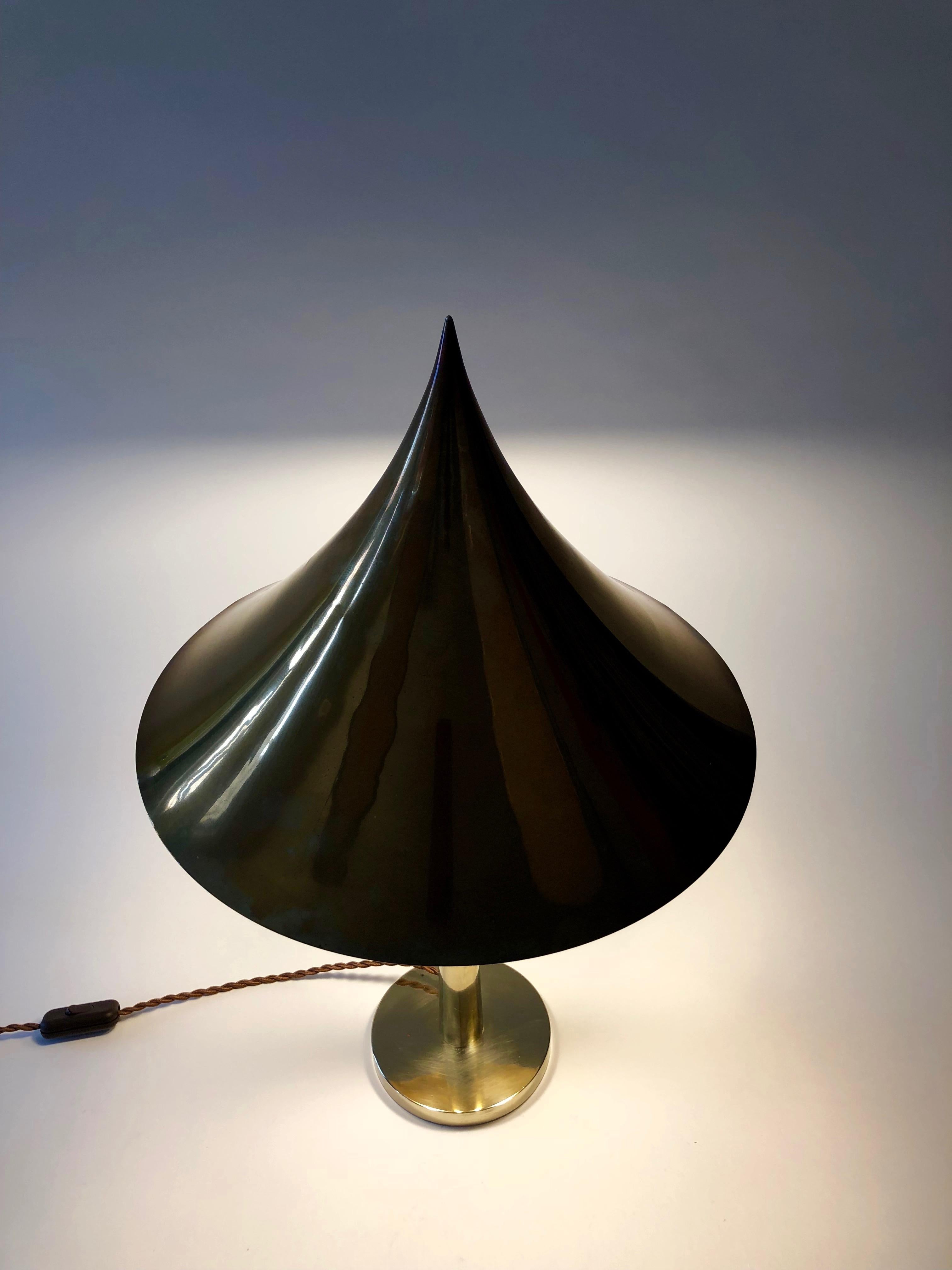 Brass Table Lamp Vienna Secession, Austria 4