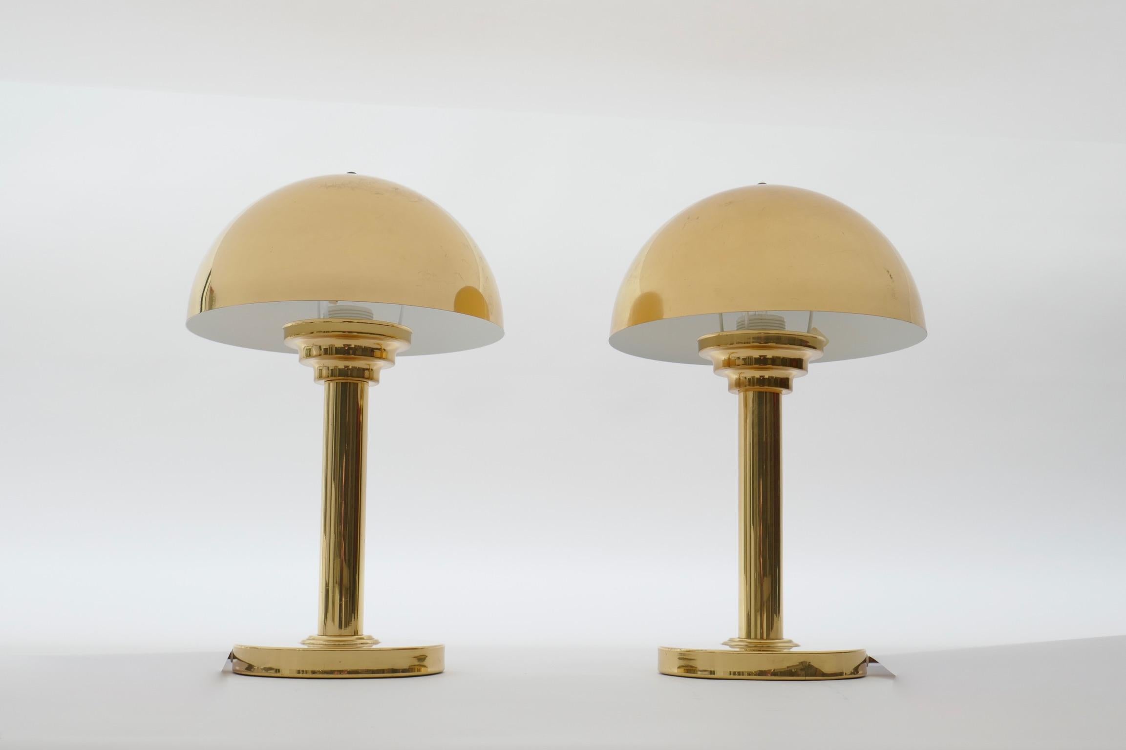 Brass Art Deco Style Mushroom Table Lamp, Germany, 1970s 3