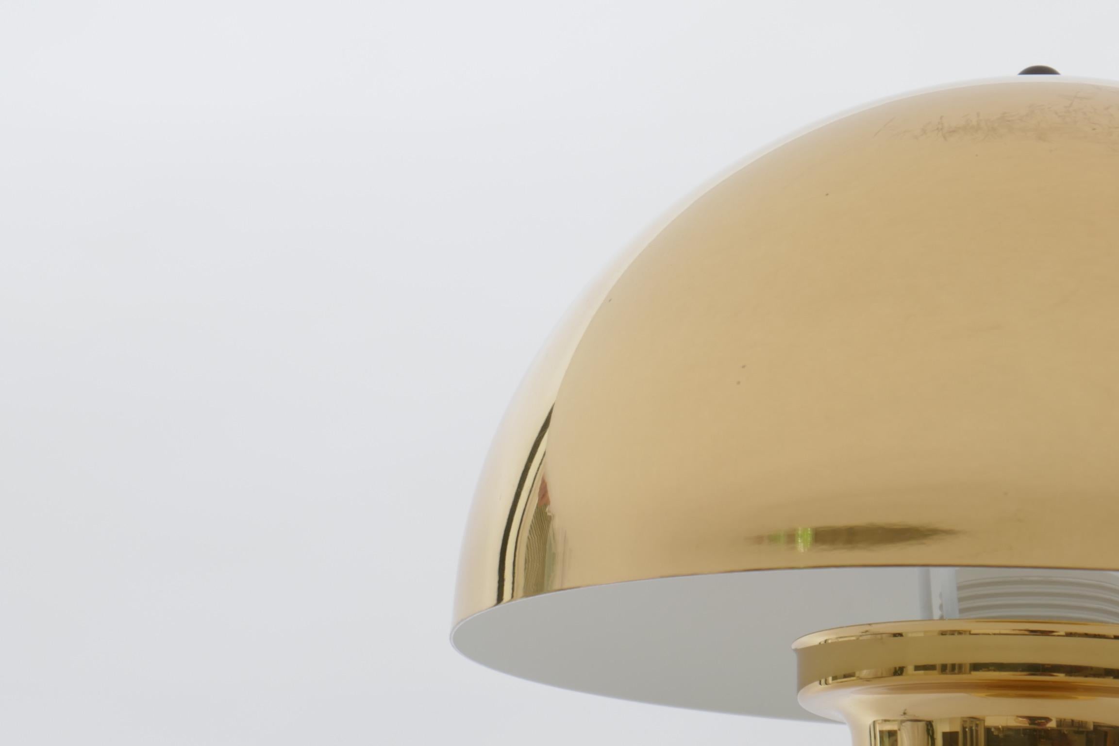 Brass Art Deco Style Mushroom Table Lamp, Germany, 1970s 4