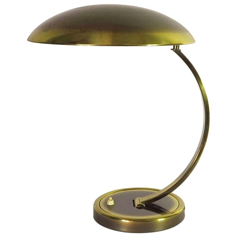 Brass Art Deco Table Lamp by Christian Dell for Kaiser, Germany, 1950 For  Sale at 1stDibs | kaiser idell