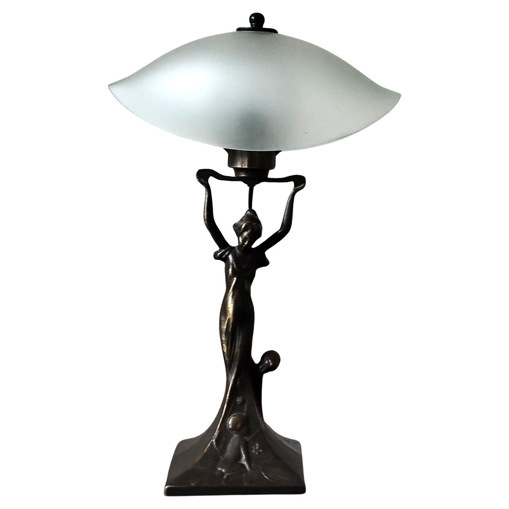 Art Deco Tischlampe aus Messing