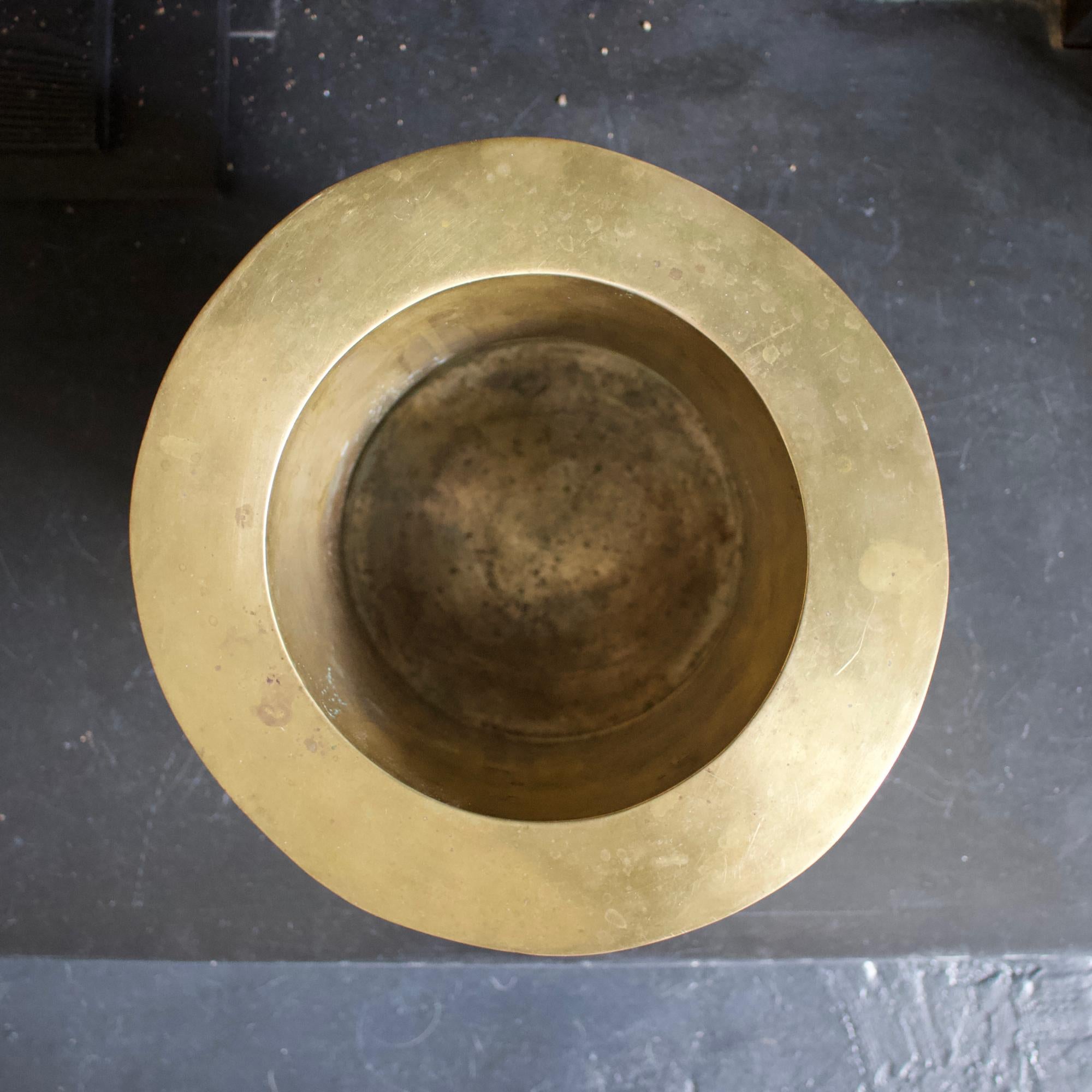 Brass Art Deco Top Hat Champagne Bucket, Early to Mid-20th Century European 3