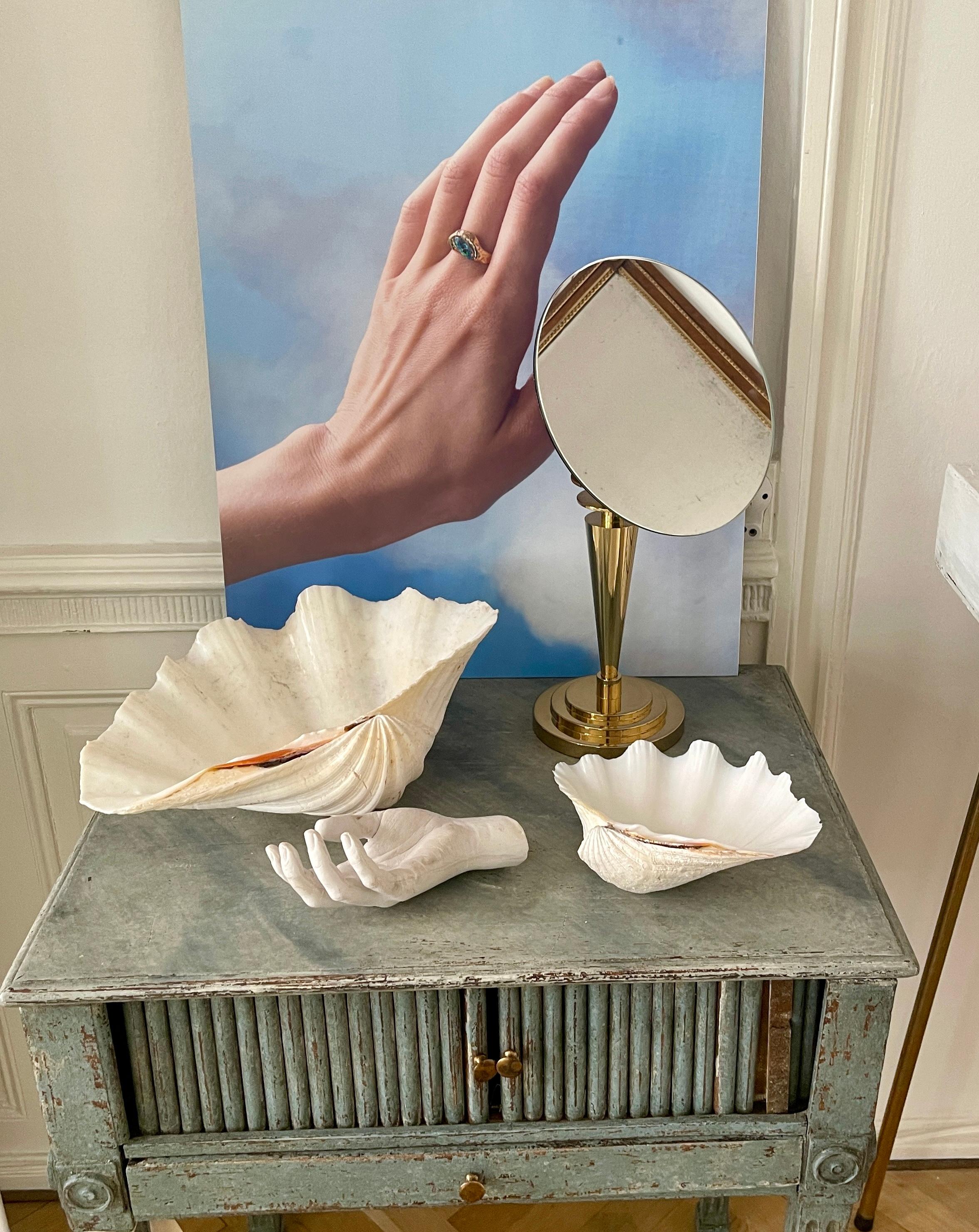Brass Art Deco Vanity Mirror or Pedestal 13