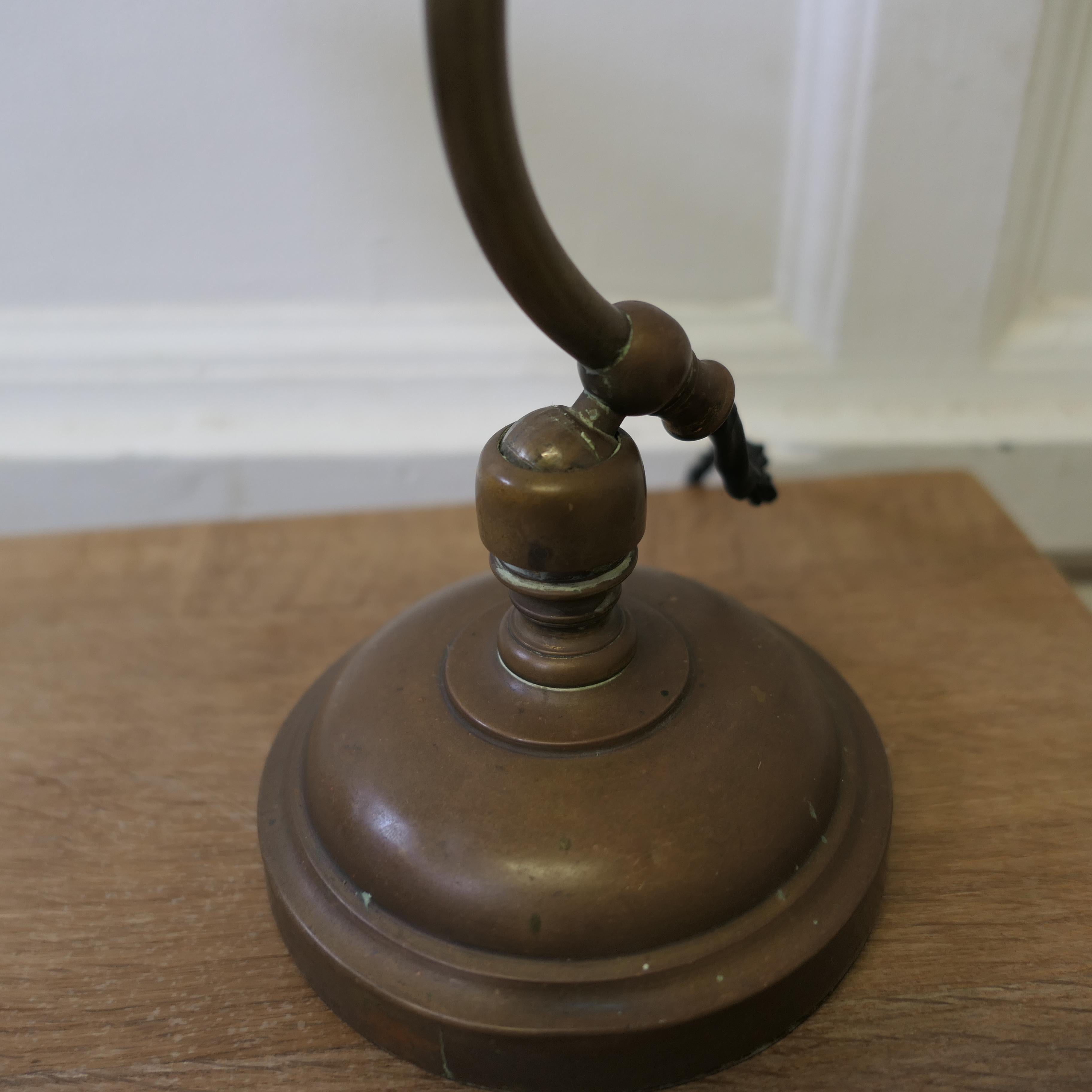 Brass Art Nouveau Adjustable Library Lamp    For Sale 8