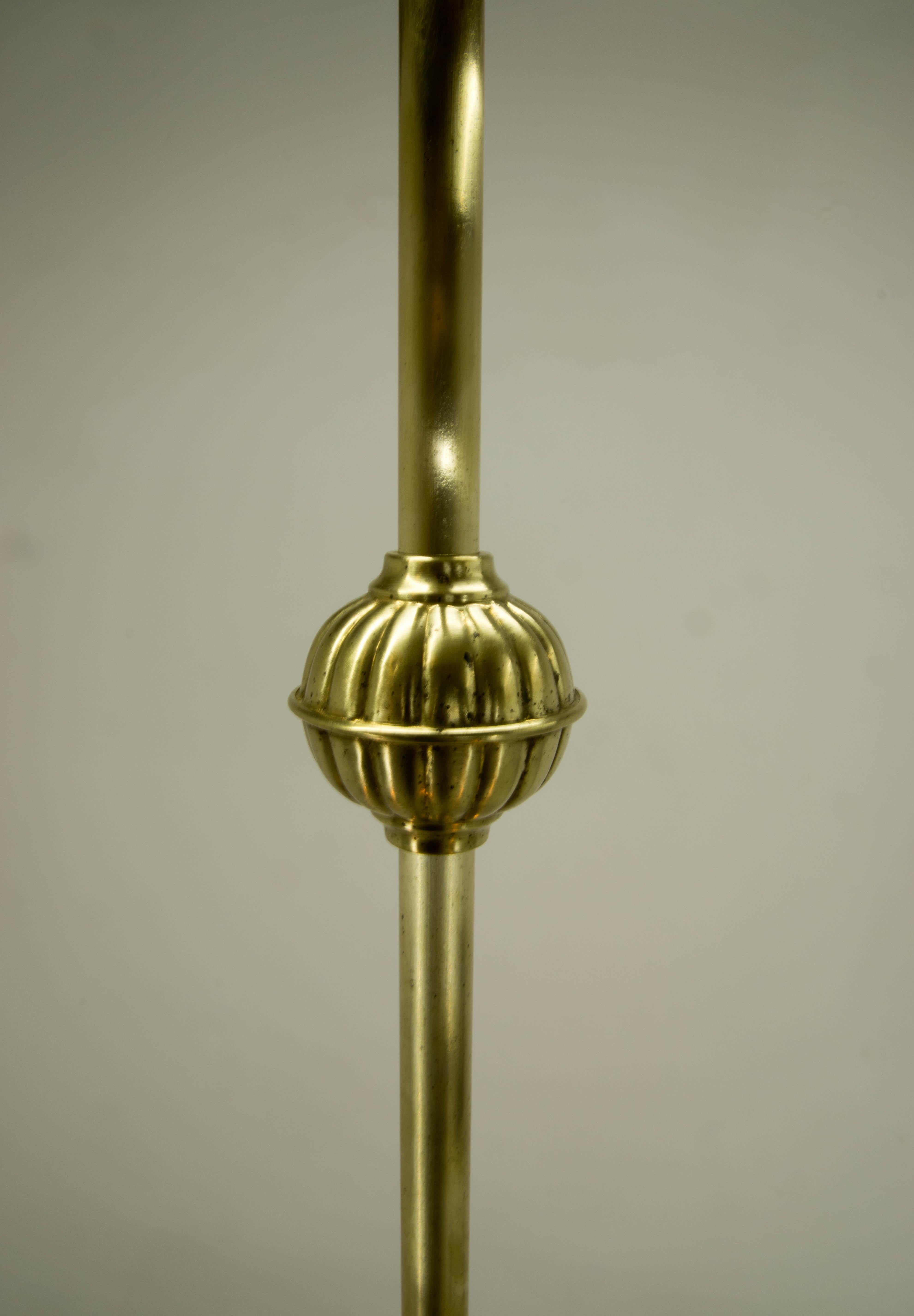 Brass Art Nouveau Chandelier, 1900s 8