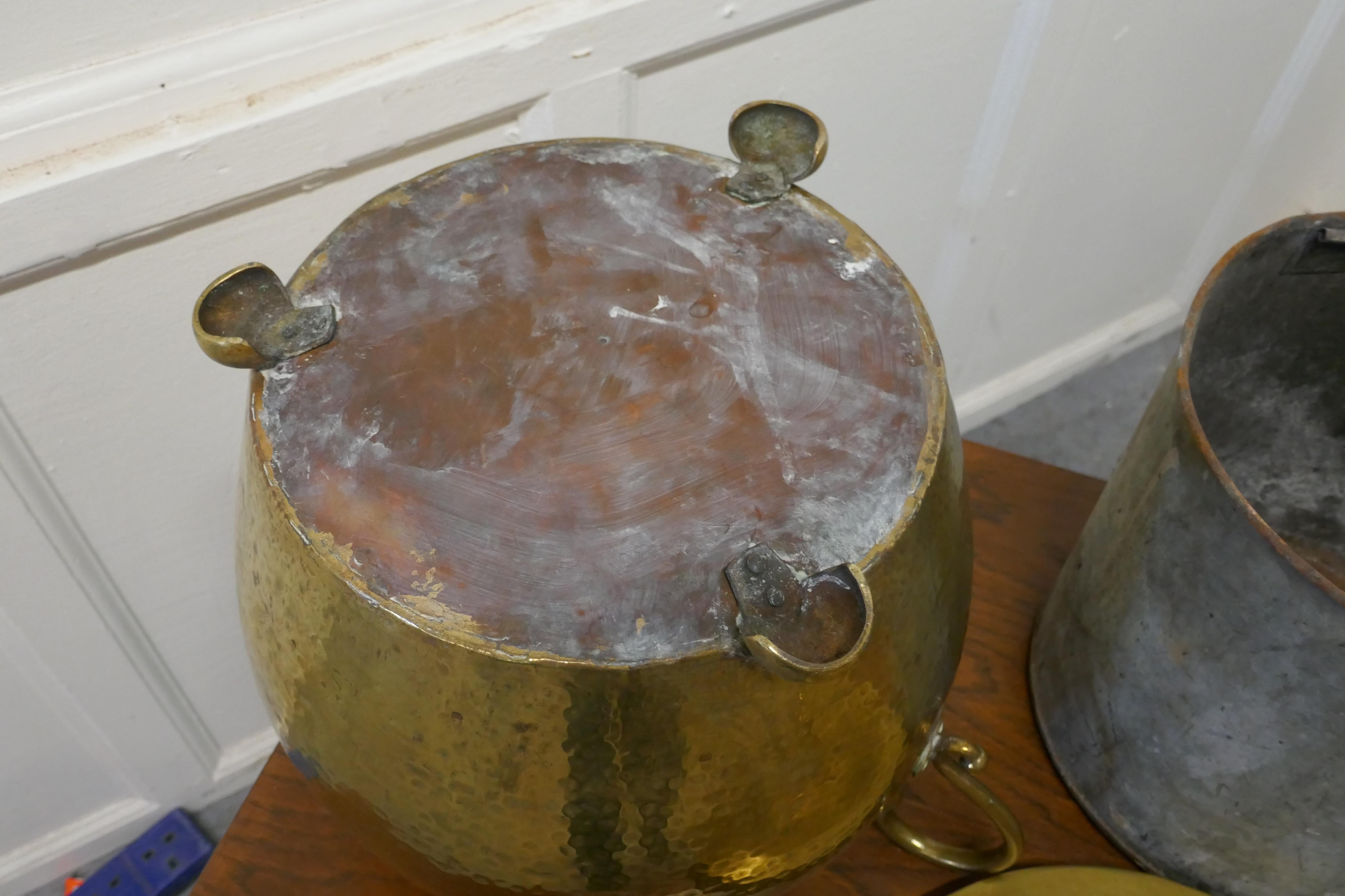 brass coal bucket with lid
