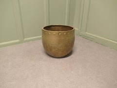 Brass Arts and Crafts Riveted Jardiniere A traditional design in beaten bras