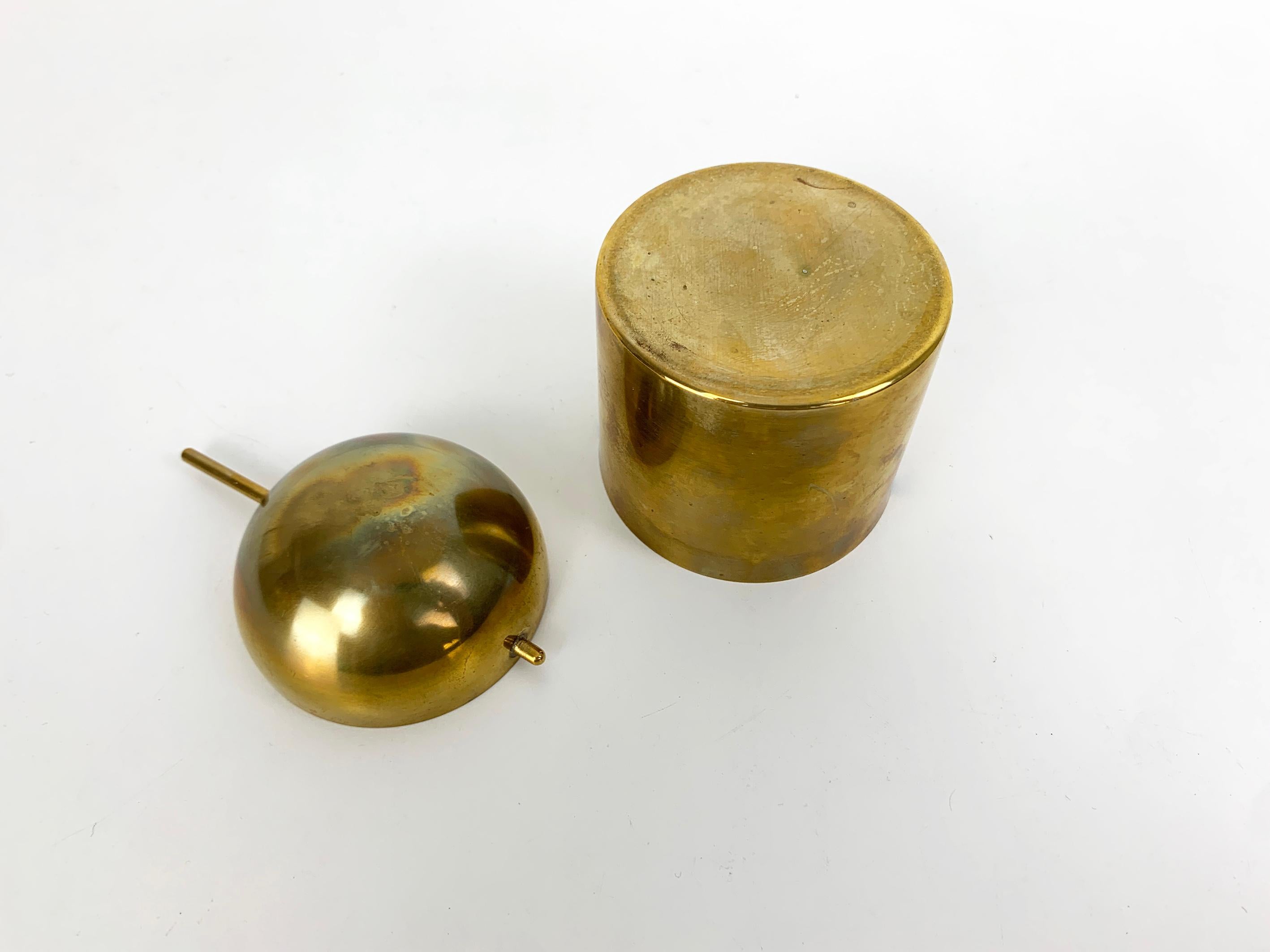 Brass Ashtray by Arne Jacobsen for SAS Hotel, Stelton, Cylinda-Line, 1960s 2