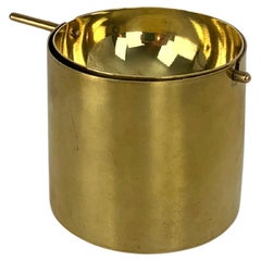 Brass Ashtray by Arne Jacobsen for SAS Hotel, Stelton, Cylinda-Line, 1960s