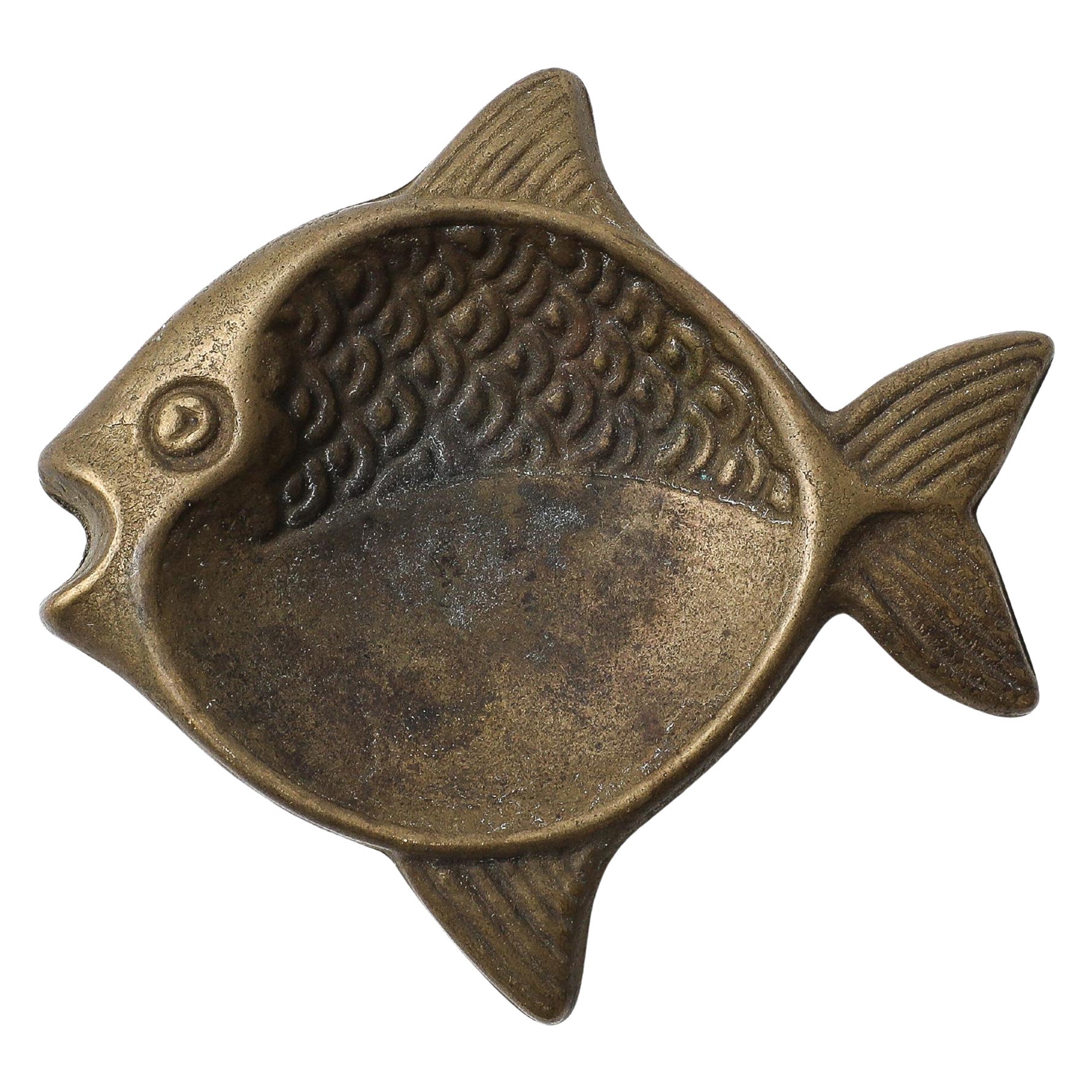 Brass Ashtray/Vide Poche/Catchall in the Shape of a Fish For Sale