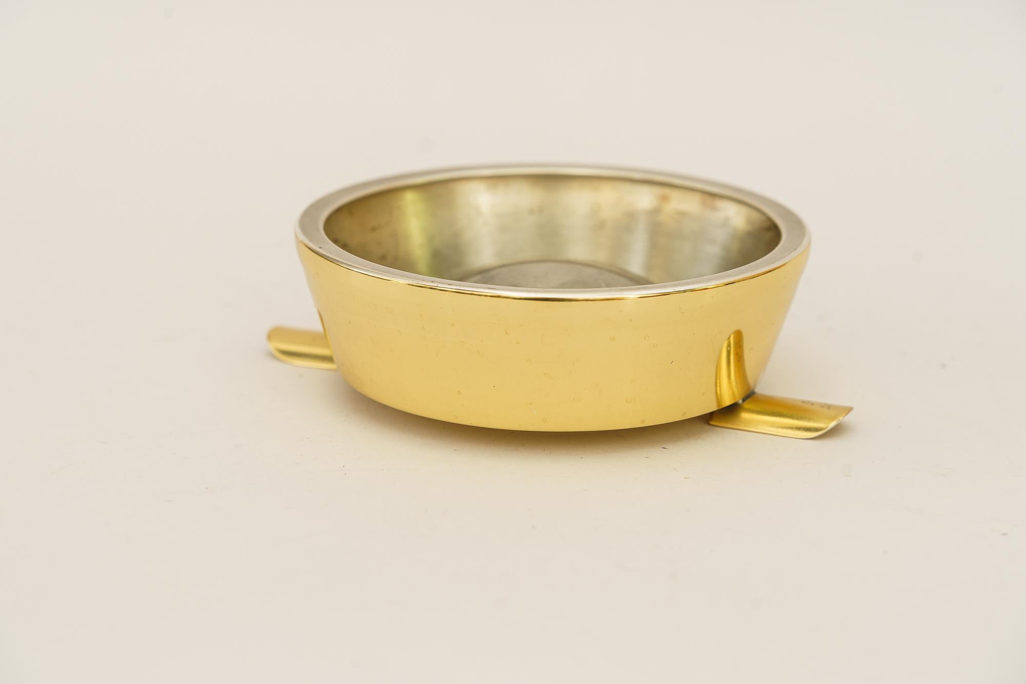 Lacquered Brass ashtray vienna 1960s For Sale