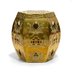 Brass Asian Garden Side Table/ Stool