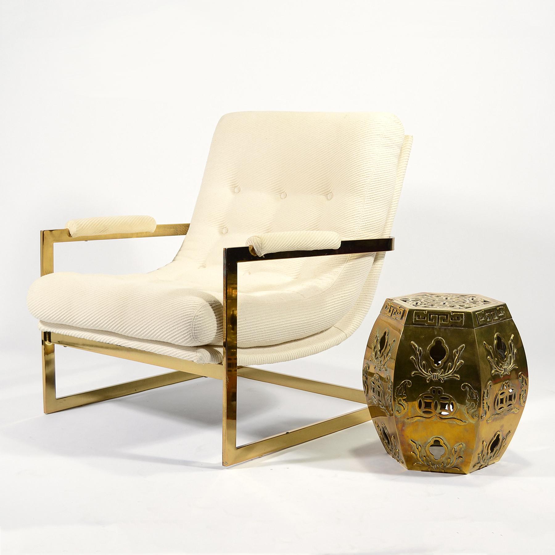 Chinese Brass Asian Garden Side Table/ Stool