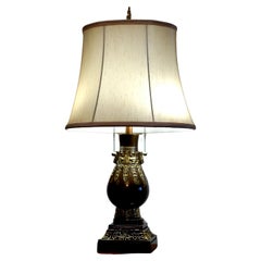 Vintage Brass Asian Temple Style Table Lamp