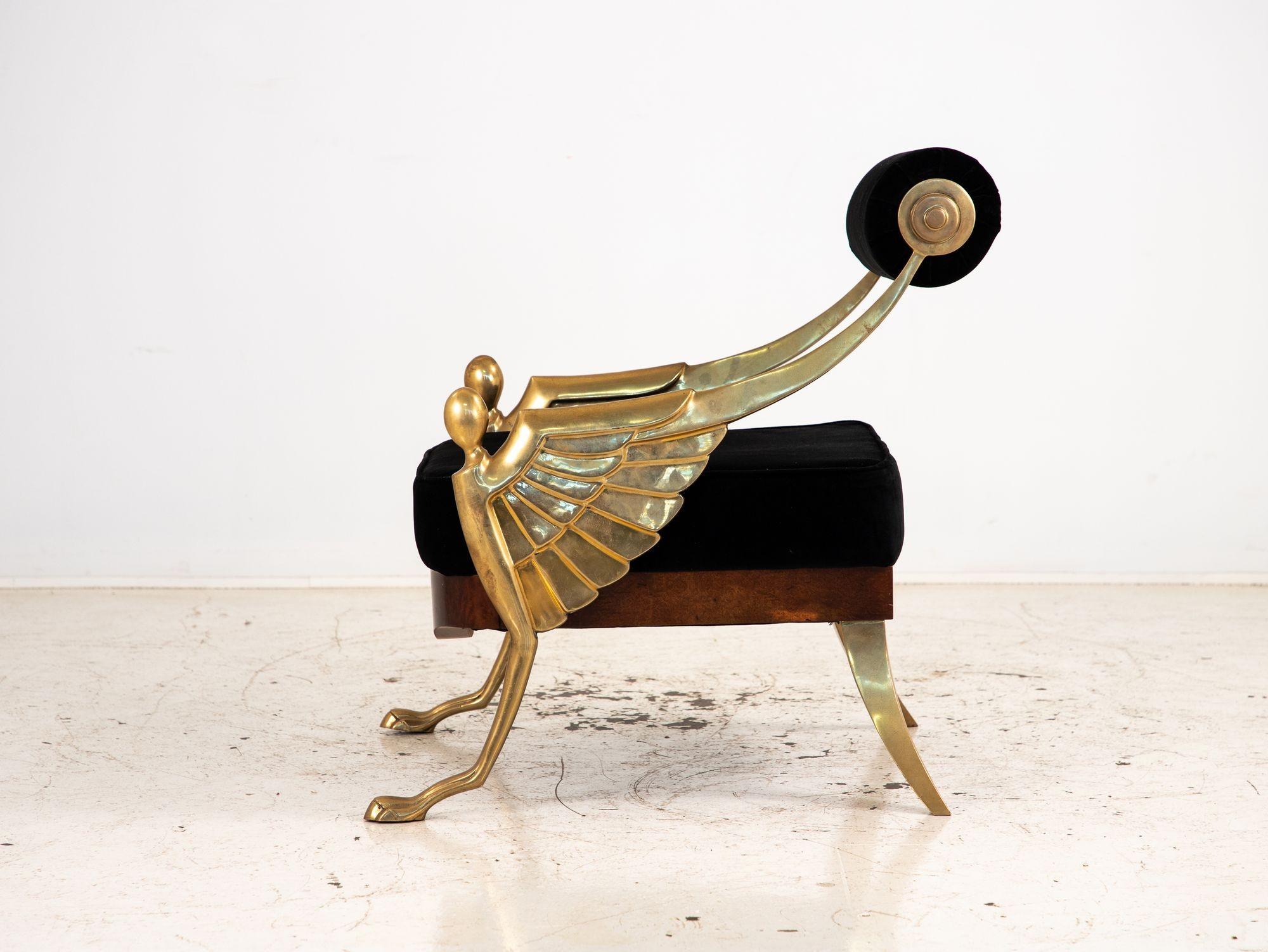 Brass Atlantis Chair in the Style of Mark Brazier Jones In Good Condition In South Salem, NY