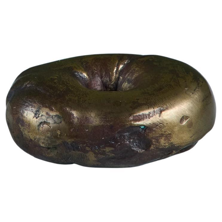 Brass Bagel Sculpture