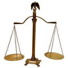 Brass Balance Shop Scales with Eagle Crest