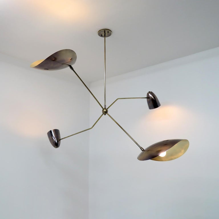 Brass Balancier Chandelier by Gallery L7 In New Condition For Sale In Los Angeles, CA