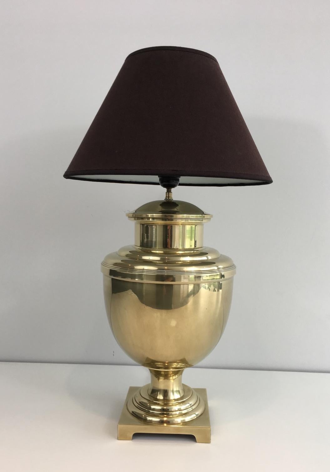 Brass Baluster Table Lamp, French, circa 1970 For Sale 5